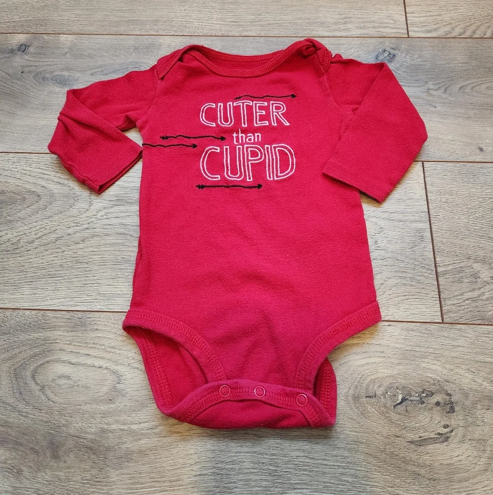 9 Months Boys Valentines Day Long Sleeve Bodysuit